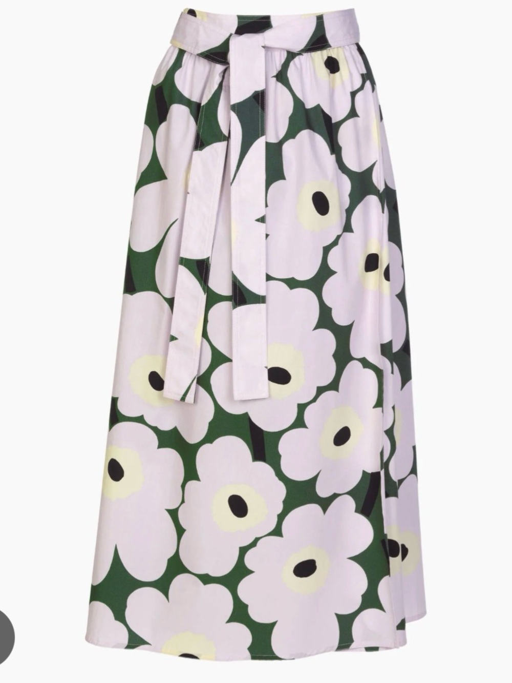 Marimekko Women's Surista Pieni Unikko 2 Wrap Skirt medium EUC - Picture 2 of 4